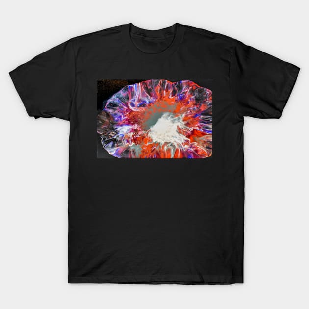 Red Hole Blob T-Shirt by Ckauzmann